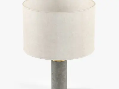 Bianco Cement Table Lamp -Lampara Sobremesa Cemento 3D model