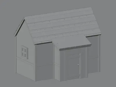 Medieval House Design 3 Low-poly 3D model