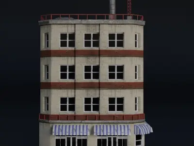 BUILDING URBAN AREA HONGKONG JAPAN CHINA ASIAN 07 Low-poly 3D model