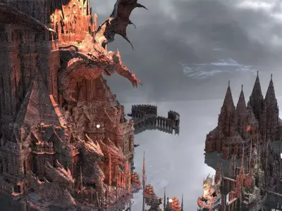 The  tower of Dark Nephilim Kit bash 3D model