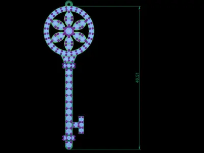 each door key pendant 3D print model