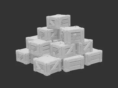 Pile Of Crates Perfect For Wargaming And 3D Print 3D print model