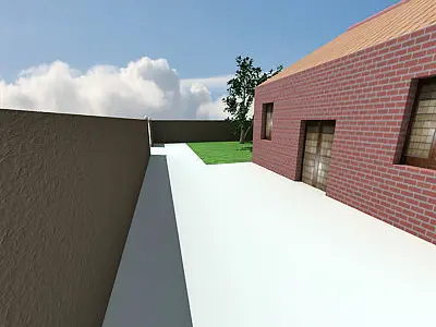 Brick Building 45 3D model