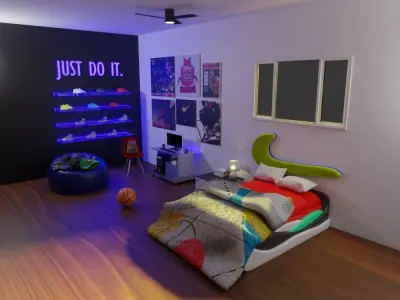 Jordan bedroom 3D model