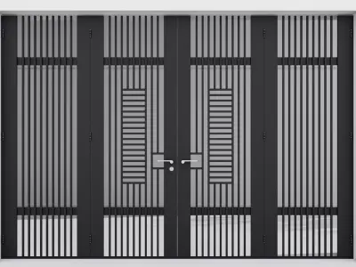 Aluminium door 54 3D model