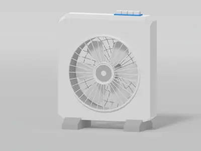 Floor Fan Low-poly 3D model