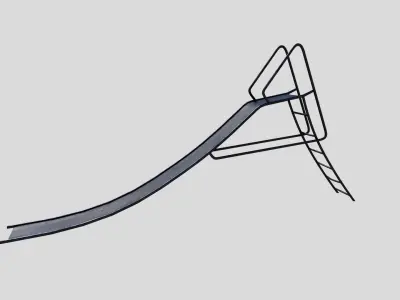 Old Slide Low-poly 3D model