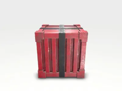 Metal Drop Box Low-poly 3D model