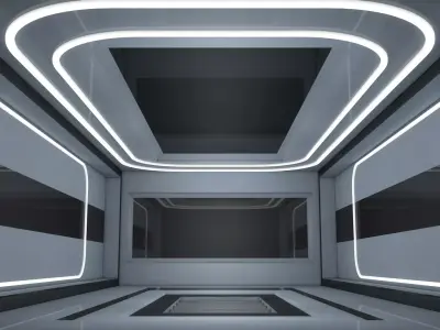 Sci Fi Room 3D model 30
