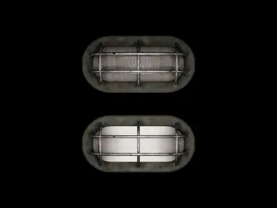 Bunker Light Low-poly 3D model