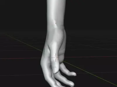 Hand Relaxed Artist mannequin 3D model