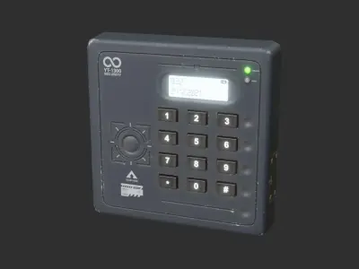 Electronic Door Lock Low-poly 3D model