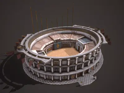 Roman Greek Colosseum Low-poly 3D model