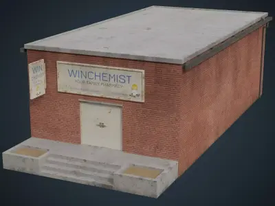 Building 3B Low-poly 3D model