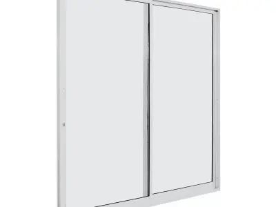 Sliding window  Low-poly 3D model