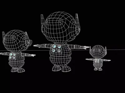 Minirobotic7Pack4 Low-poly 3D model