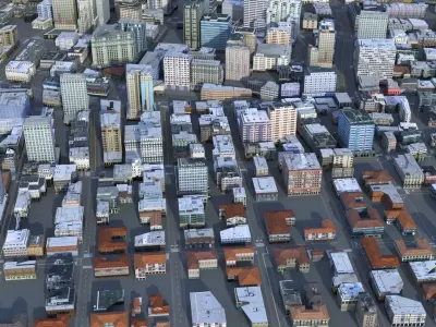 City 77 Low-poly 3D model