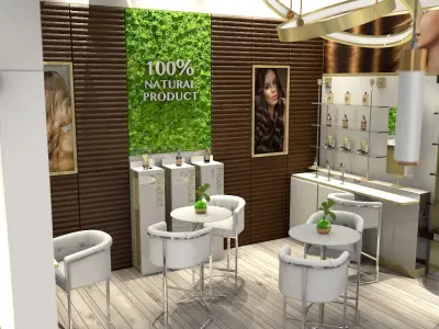 cosmetic trade exhibition stand 3D model