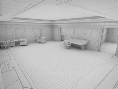 Sci Fi Apartment Scene 3D model
