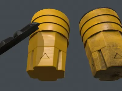 Crash Barrel PBR Game Ready Low-poly 3D model