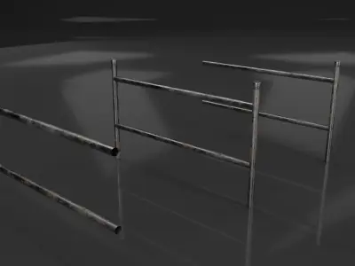 Fence Pack Low-poly 3D model get