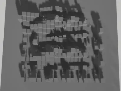 The Cube Virtual Art Gallery Empty Expo Low-poly 3D model