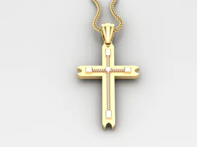 Cross Light Gold 4CP091 3DM STL 3D model