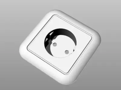 home electrical socket wall 3D print model