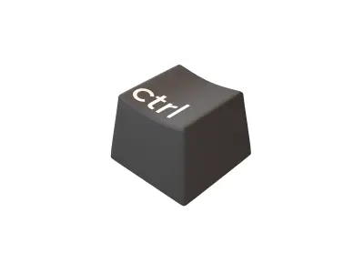 Ctrl Keycap v1 001 Low-poly 3D model