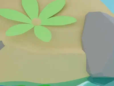 Amazing home by the ocean PBR low-poly game-ready Low-poly 3D model