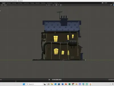 Haunted house Low-poly 3D model