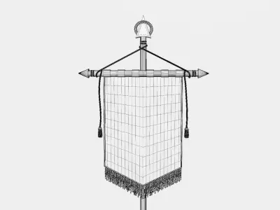 medieval flag 3D model