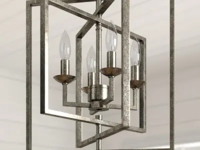 Zoe Light Geometric Chandelier 3D model