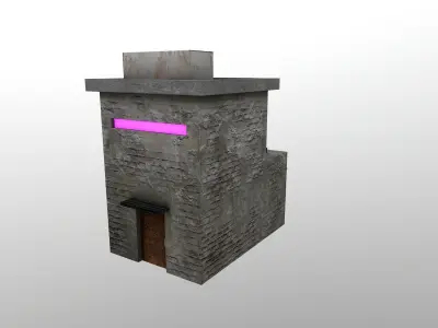 Cyberpunk City - Building 34 Low-poly 3D model