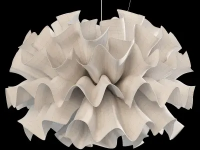 Fabric Shade Pendant Light 3D model