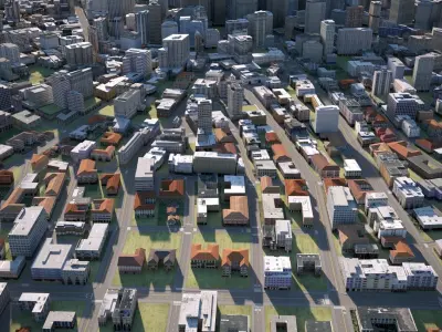 City 07 Low-poly 3D model