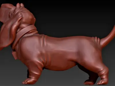 Basset-hound basset hound 3D print model