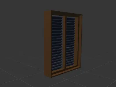 Low poly window  Low-poly 3D model