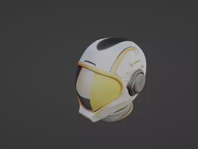 Futuristic Space Explorer Helmet   3D model