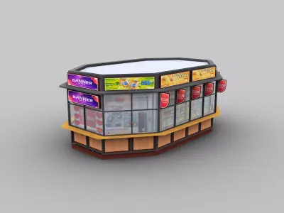 Shop lowpoly 1 ice cream Low-poly 3D model