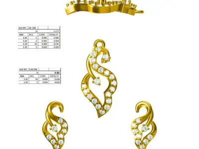 pendent set light weight 7 set 3D print model