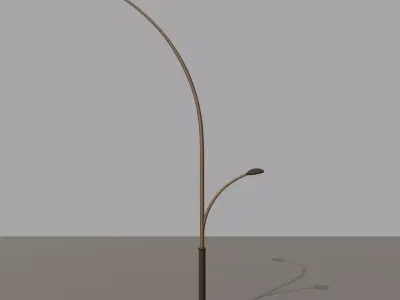 Street lamp curved modern design 3D model