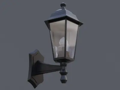 Sconce wall lamp Low-poly 3D model