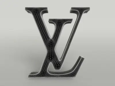 Louis Vuitton Logo 001 Free low-poly 3D model