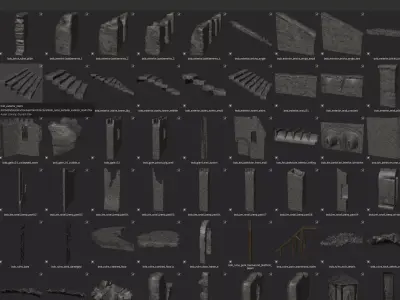 500 Medieval Game Assets Vol2-Inspired by The Witcher 3 Low-poly 3D model