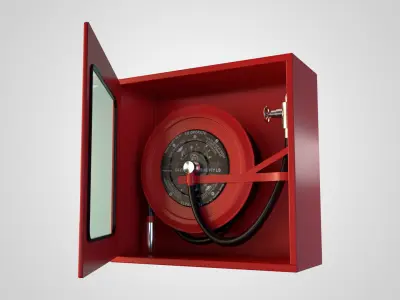 Fire Extinguisher and Cameras Low-poly 3D model