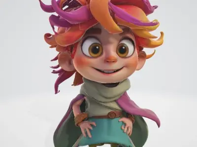Cartoon Boy 3D Printable STL Model 3D print model