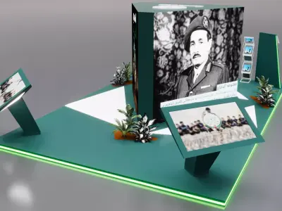 booth 6x4 open all side  Ministry of Defense 3D model