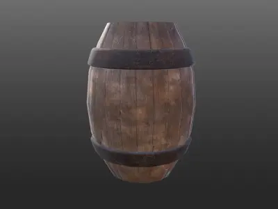 Medieval Barrel  Free low-poly 3D model