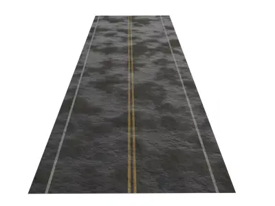 GAME ready ROAD asset pack Low-poly 3D model